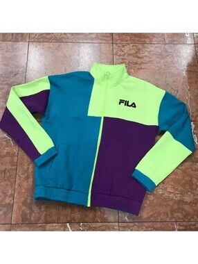 Men's Fila Signature Teal | Purple Track Jacket NWT
